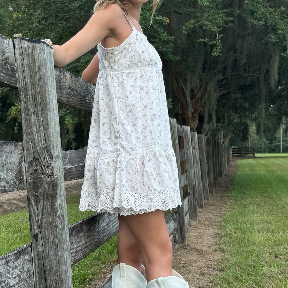 White Floral Women’s Dress